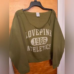 Olive Green: Love Pink Athletics Sweatshirt